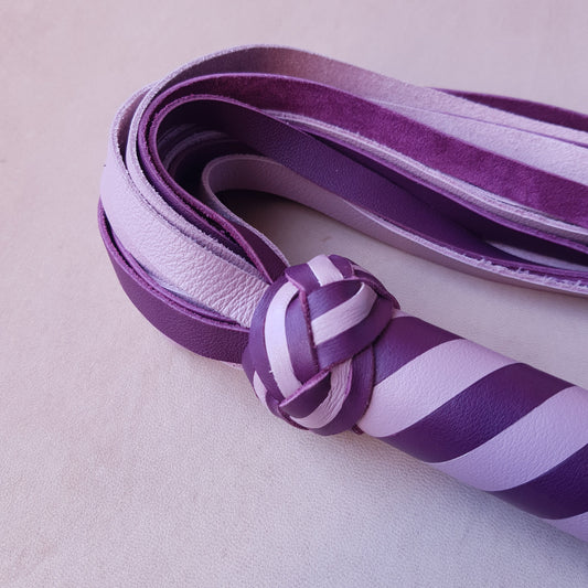 Martinet cuir & knot - 62 cm - rose & violet