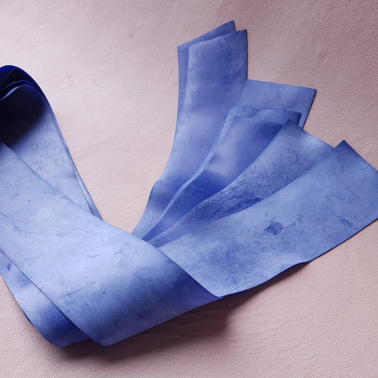 Martinet latex & cuir - 55 cm - bleu & vert