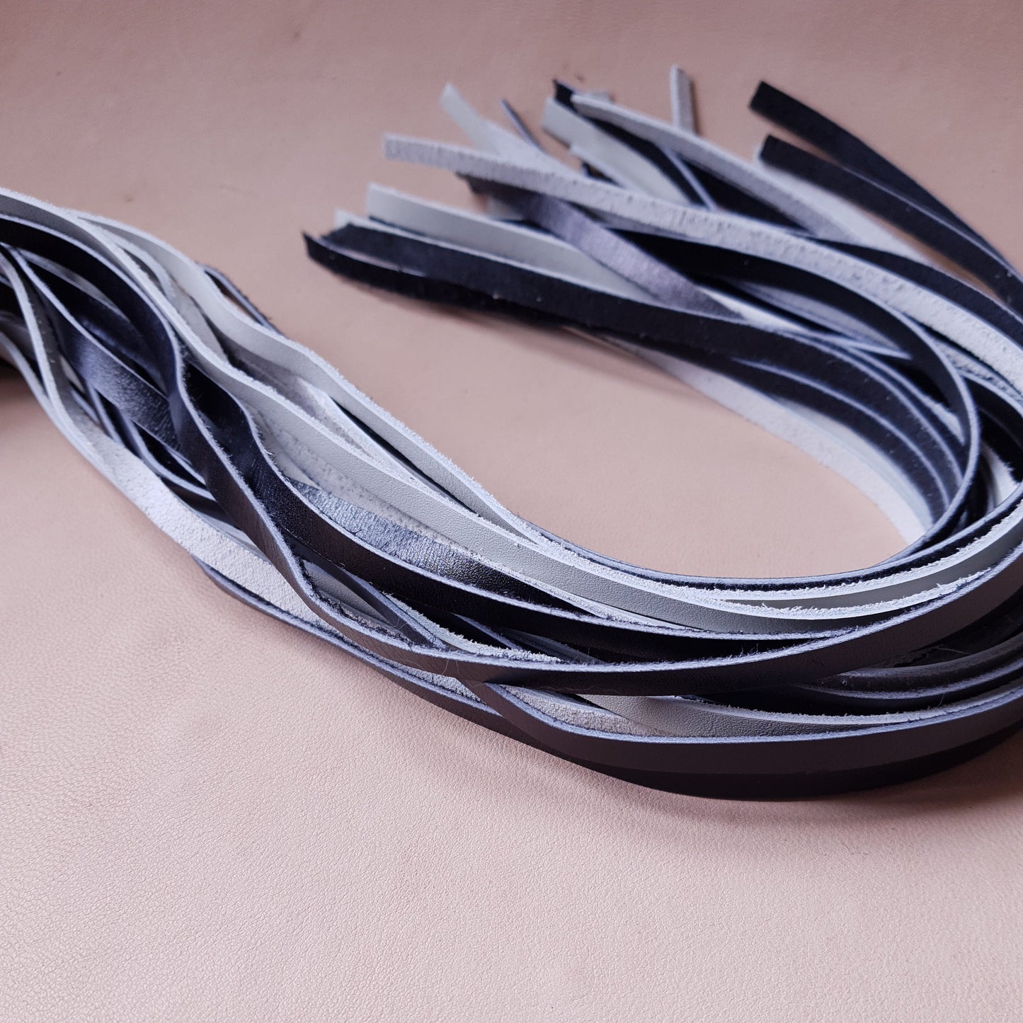 Martinet cuir - 75 cm - noir & blanc variante 3