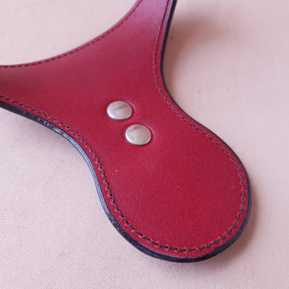 Collier en cuir - 33 cm - rouge
