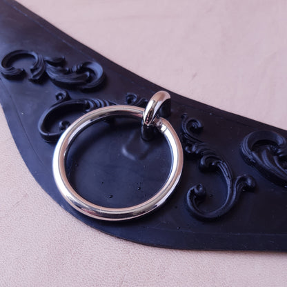 Collier en latex - 38 cm - noir 2