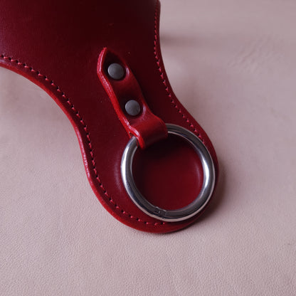 Collier en cuir - 31,5 cm - rouge