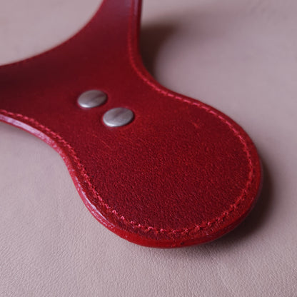 Collier en cuir - 31,5 cm - rouge