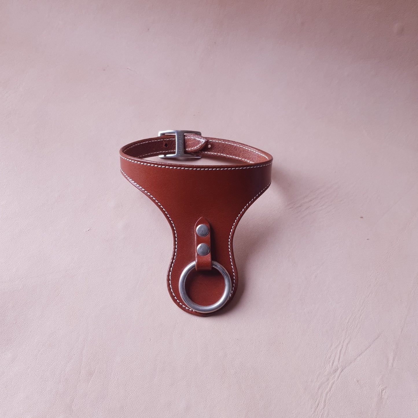 Collier en cuir - 31,5 cm - marron
