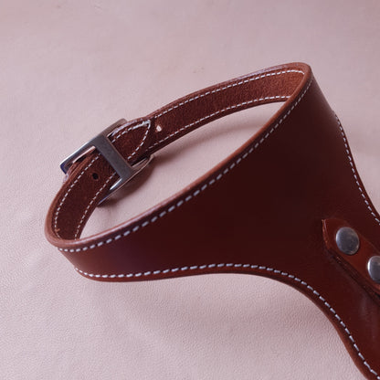 Collier en cuir - 31,5 cm - marron