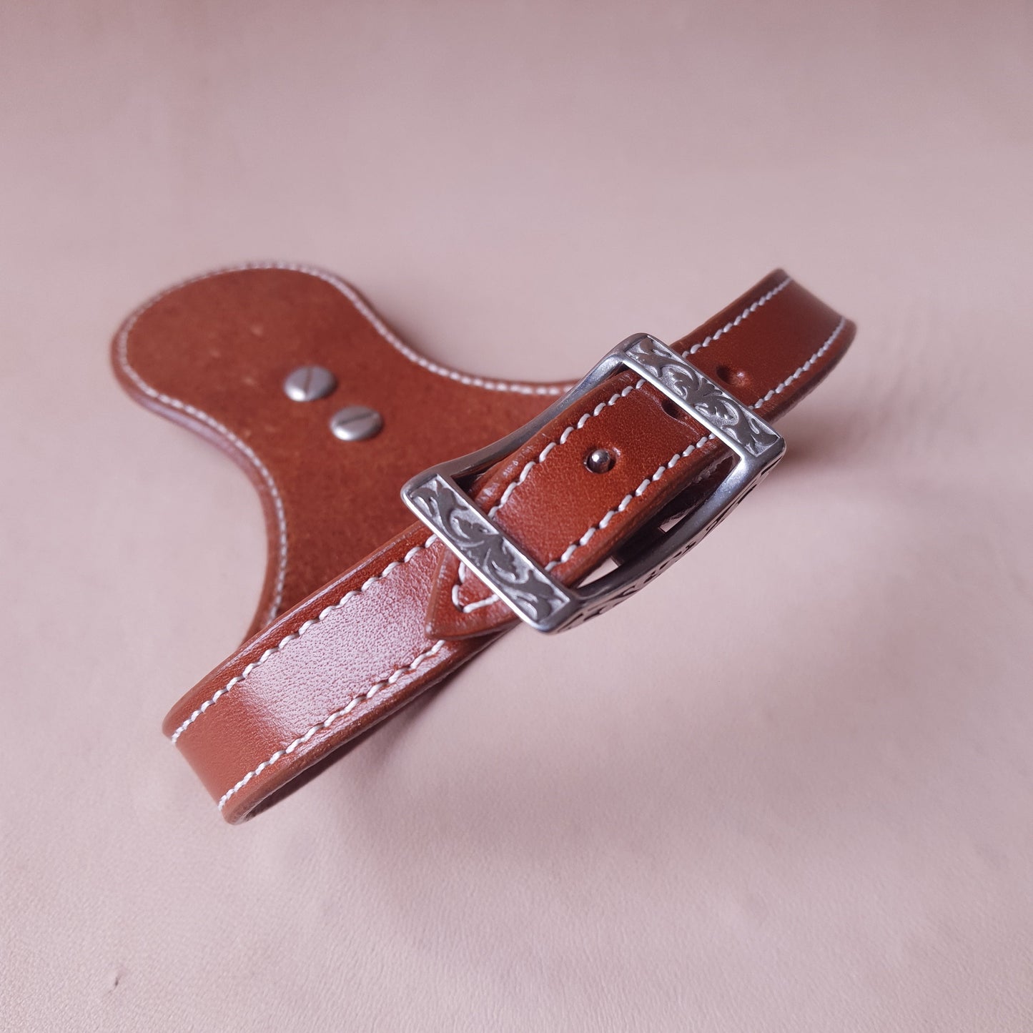 Collier en cuir - 31,5 cm - marron