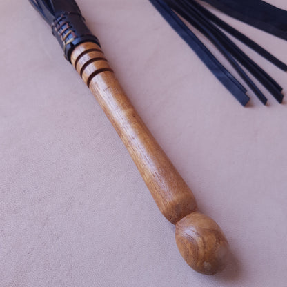 Martinet caoutchouc & bois (olivier) - 50 cm - noir & bois