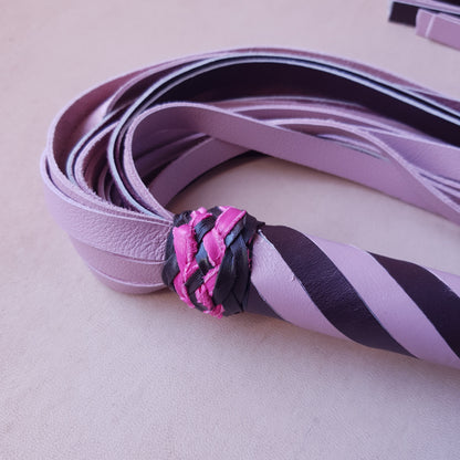 Martinet cuir & knot - 65 cm - rose & marron