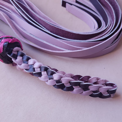 Martinet cuir & knot - 65 cm - rose & marron