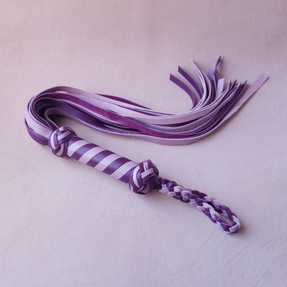 Martinet cuir & knot - 62 cm - rose & violet