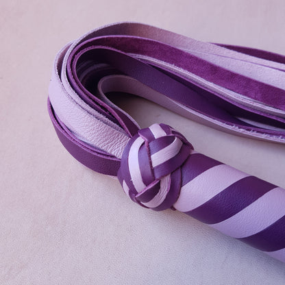 Martinet cuir & knot - 62 cm - rose & violet