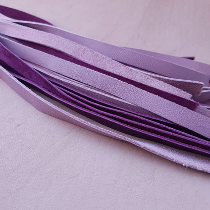 Martinet cuir & knot - 62 cm - rose & violet