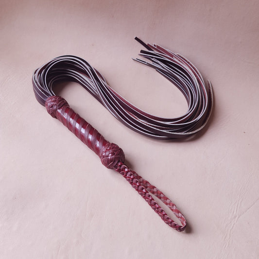 Martinet cuir & knot - 55 cm - bordeaux