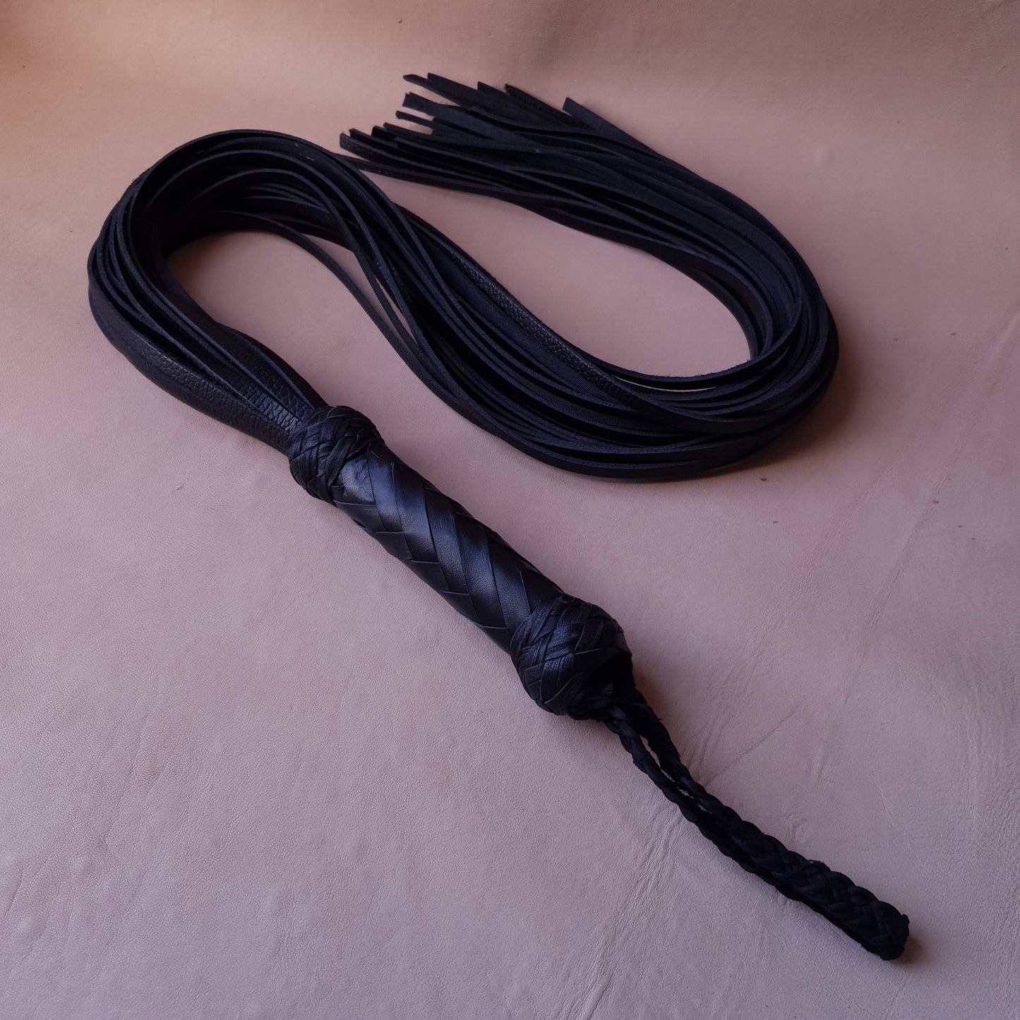 Martinet cuir & knot - 100 cm - noir variante 2
