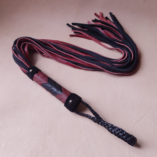 Martinet cuir - 76 cm - bordeaux & noir variante 2