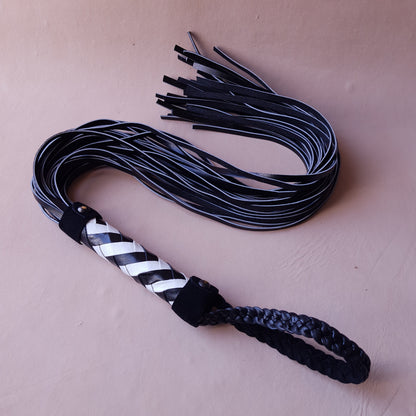 Martinet cuir - 75 cm - noir & blanc variante 2