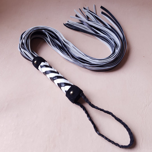 Martinet cuir - 75 cm - noir & blanc variante 3