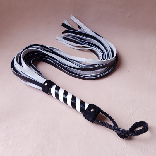 Martinet cuir - 76 cm - noir & blanc variante 2