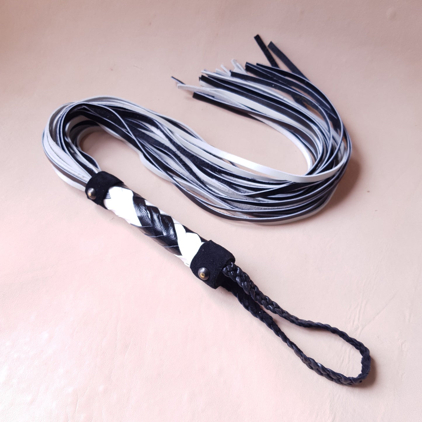Martinet cuir - 75 cm - noir & blanc variante 4
