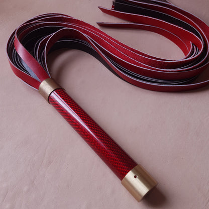 Martinet SC - 60 cm en cuir - rouge & noir