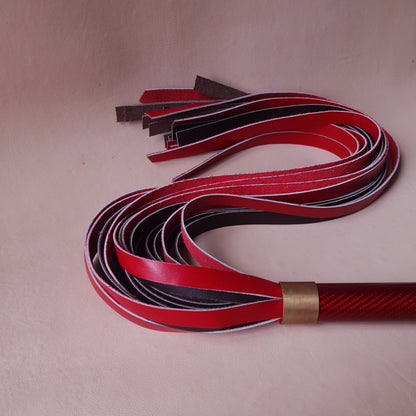 Martinet SC - 60 cm en cuir - rouge & noir