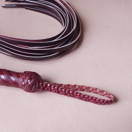 Martinet cuir & knot - 55 cm - bordeaux