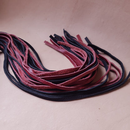 Martinet cuir - 76 cm - bordeaux & noir