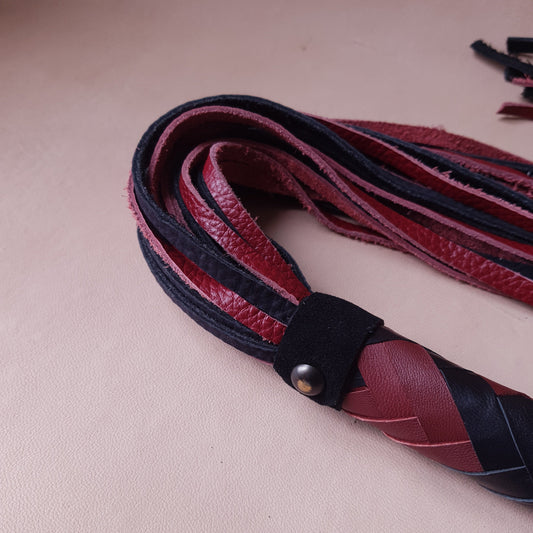 Martinet cuir - 76 cm - bordeaux & noir variante 2