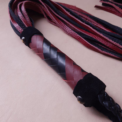 Martinet cuir - 76 cm - bordeaux & noir variante 2