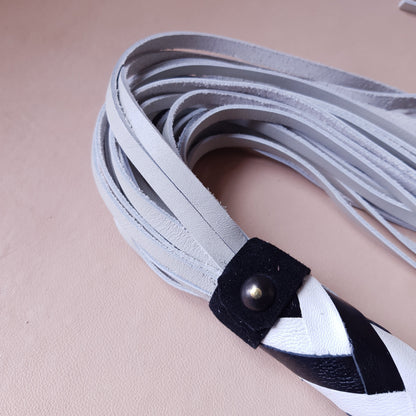Martinet cuir - 75 cm - noir & blanc