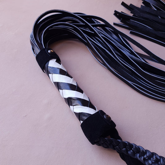 Martinet cuir - 75 cm - noir & blanc variante 2