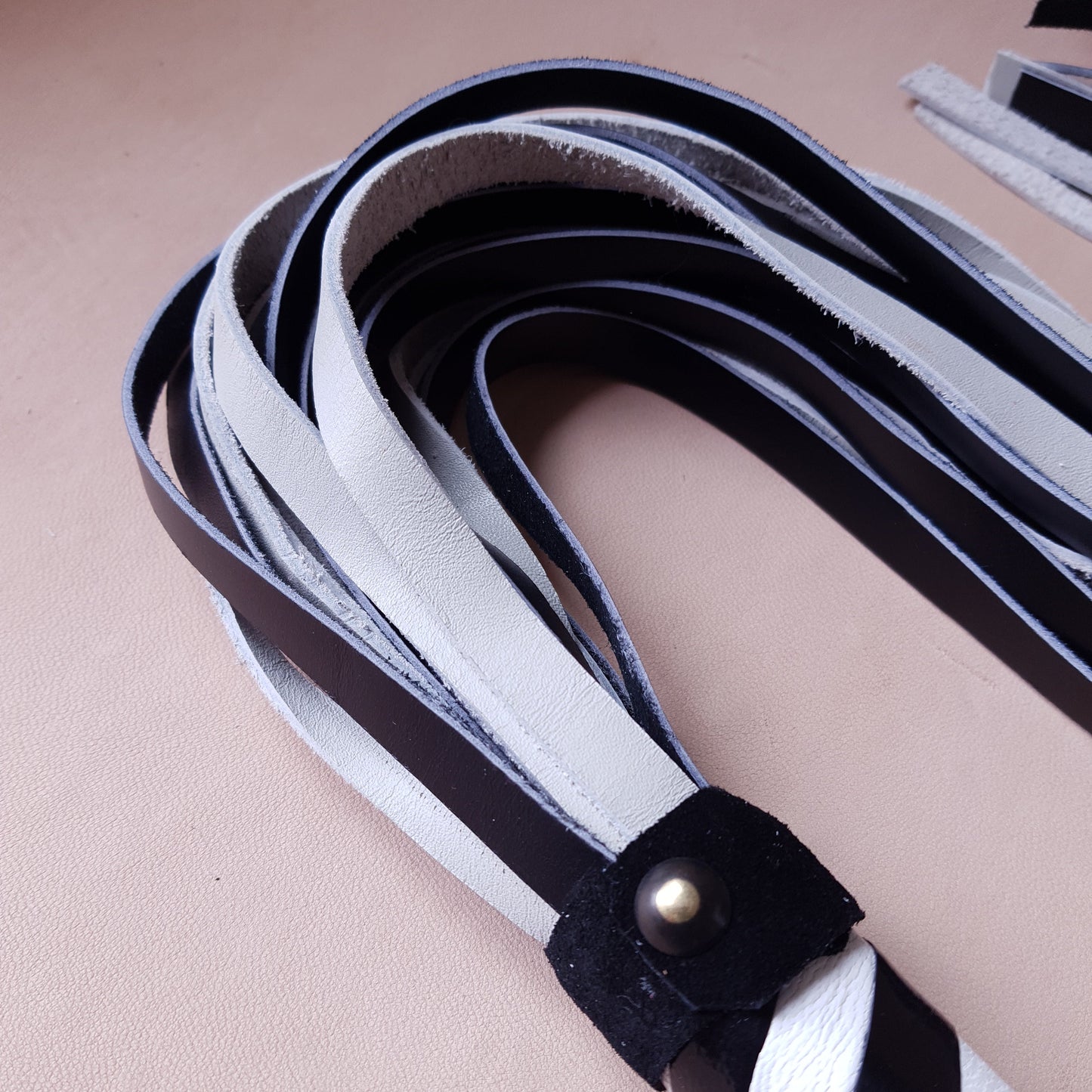 Martinet cuir - 76 cm - noir & blanc variante 2