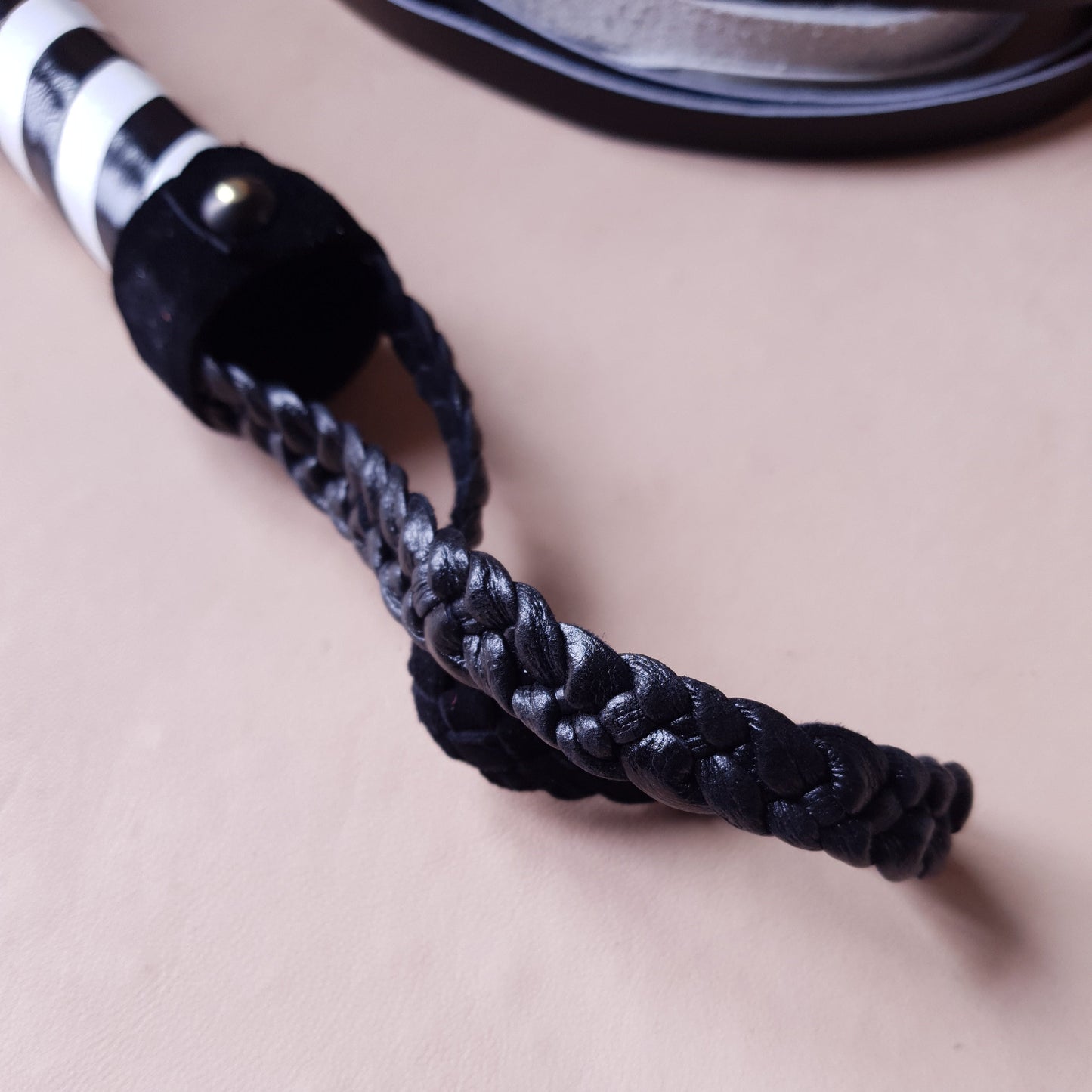 Martinet cuir - 76 cm - noir & blanc variante 2