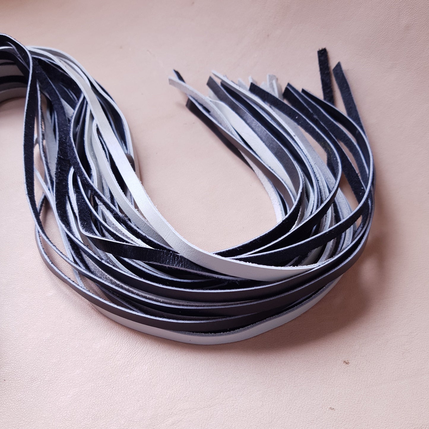 Martinet cuir - 75 cm - noir & blanc variante 4