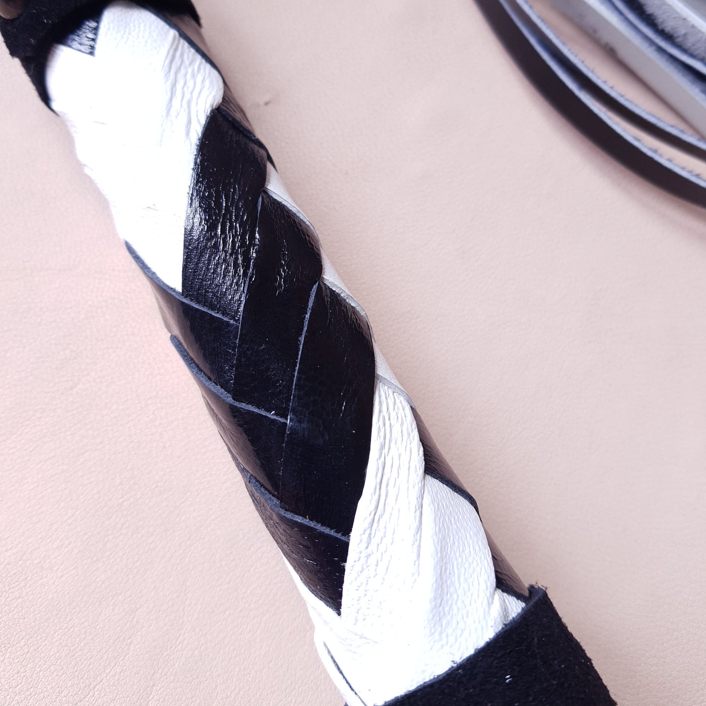 Martinet cuir - 75 cm - noir & blanc variante 4