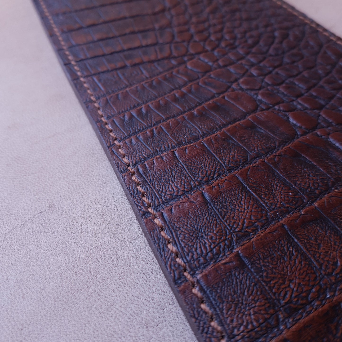 Paddle cuir & acier - 43 cm - marron