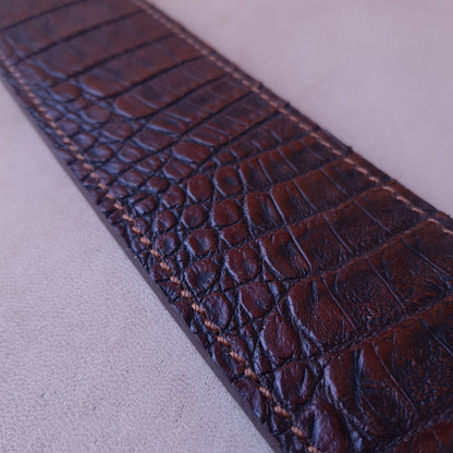 Paddle cuir & acier - 43 cm - marron 2