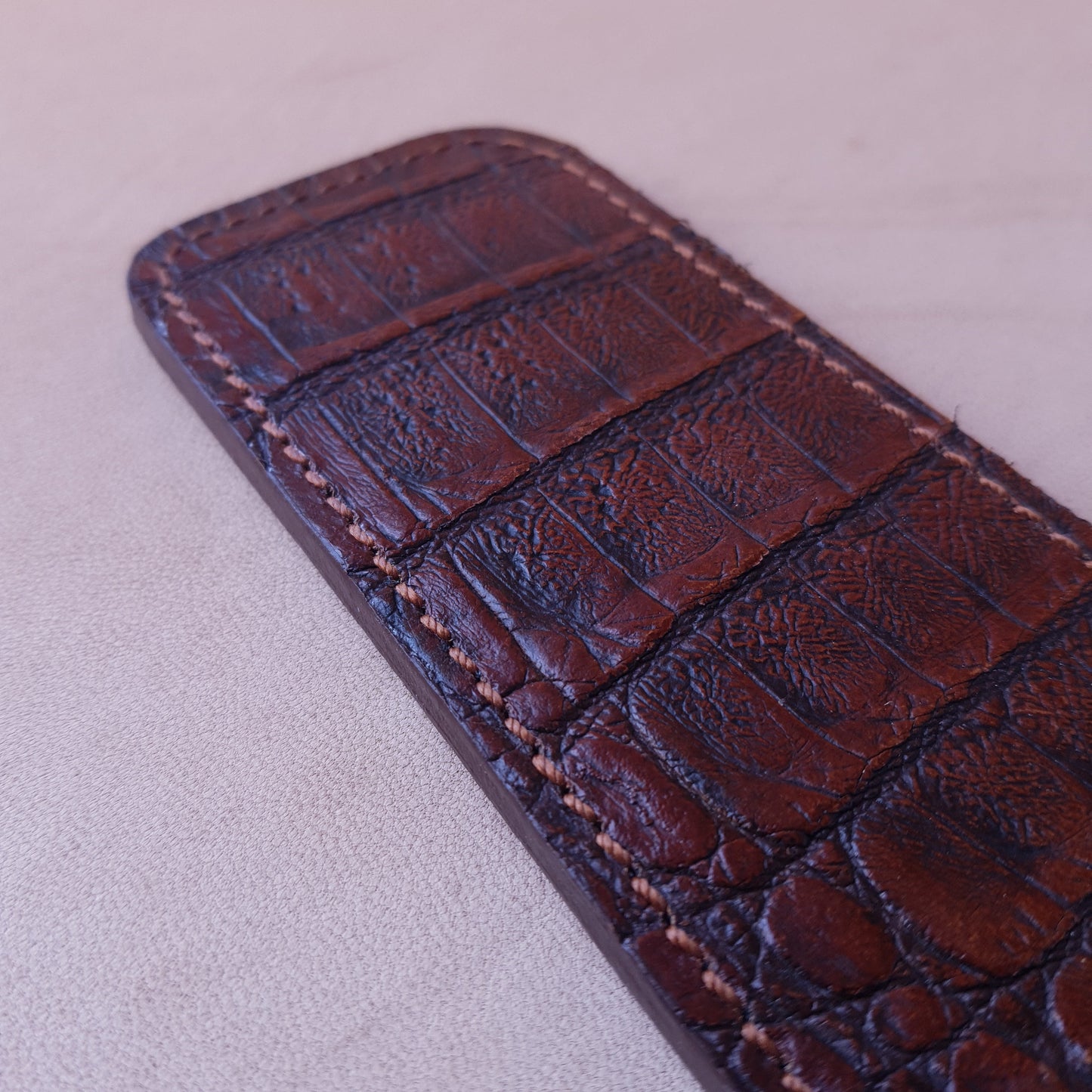 Paddle cuir & acier - 43 cm - marron 2
