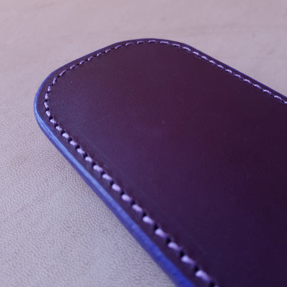 Paddle cuir & acier - 41 cm - violet