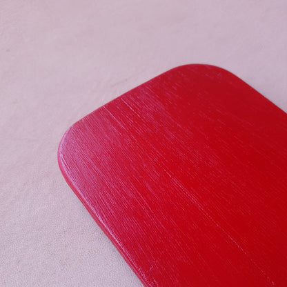 Paddle bois & pics fleurs - 37 cm - rouge & noir