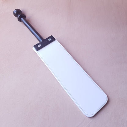 Paddle simili cuir - 43 cm - blanc