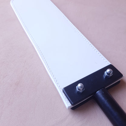 Paddle simili cuir - 43 cm - blanc