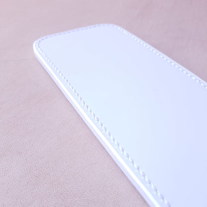 Paddle simili cuir - 43 cm - blanc
