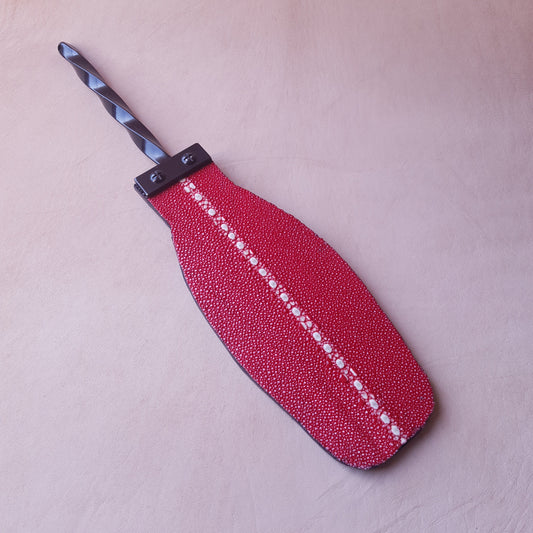 Paddle Galuchat & acier - 44 cm - rouge & noir