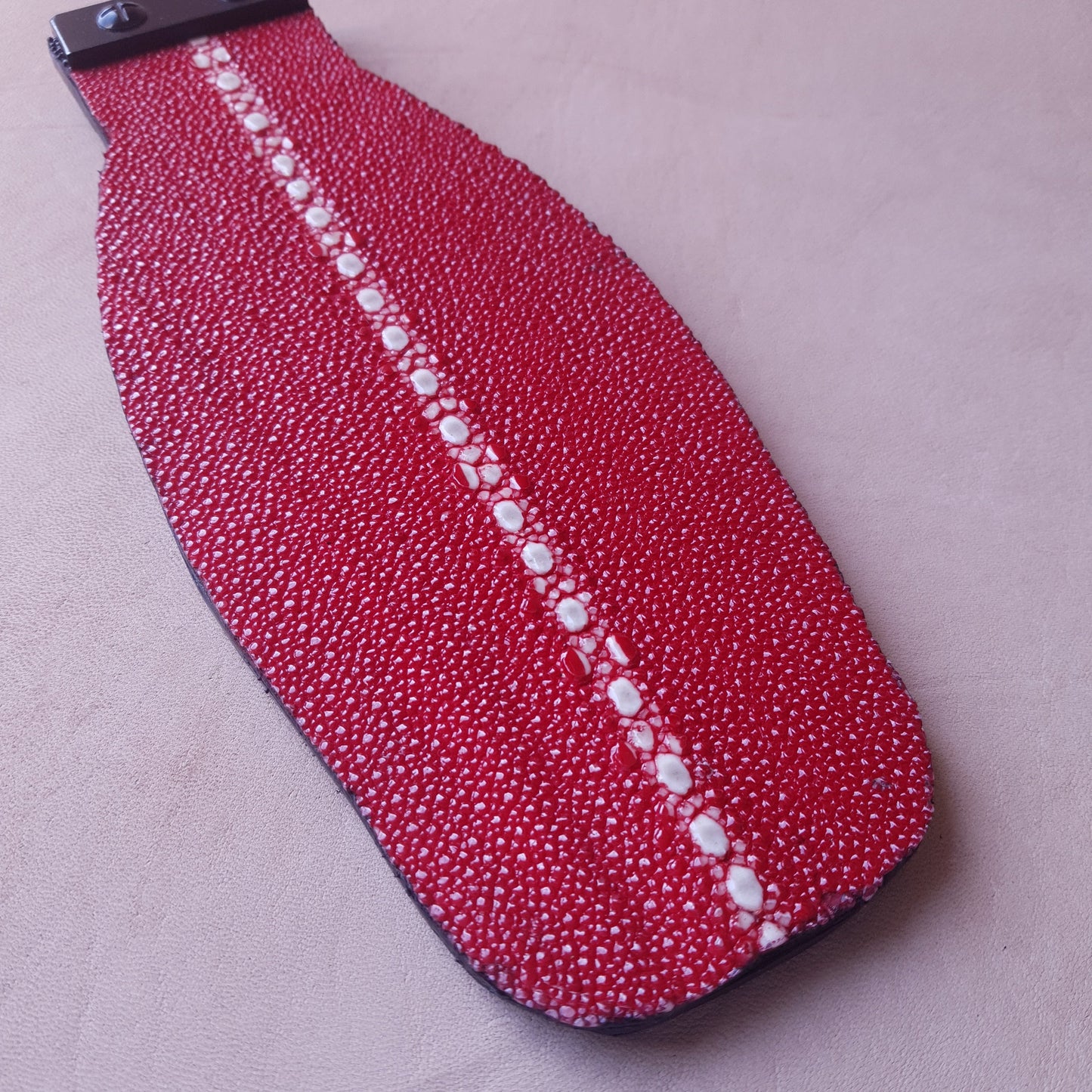 Paddle Galuchat & acier - 44 cm - rouge & noir