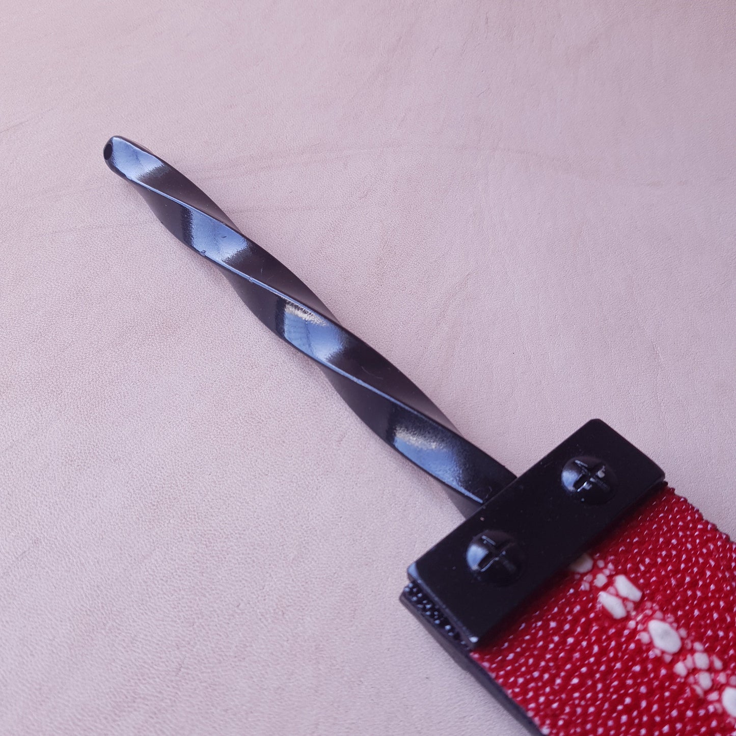 Paddle Galuchat & acier - 44 cm - rouge & noir