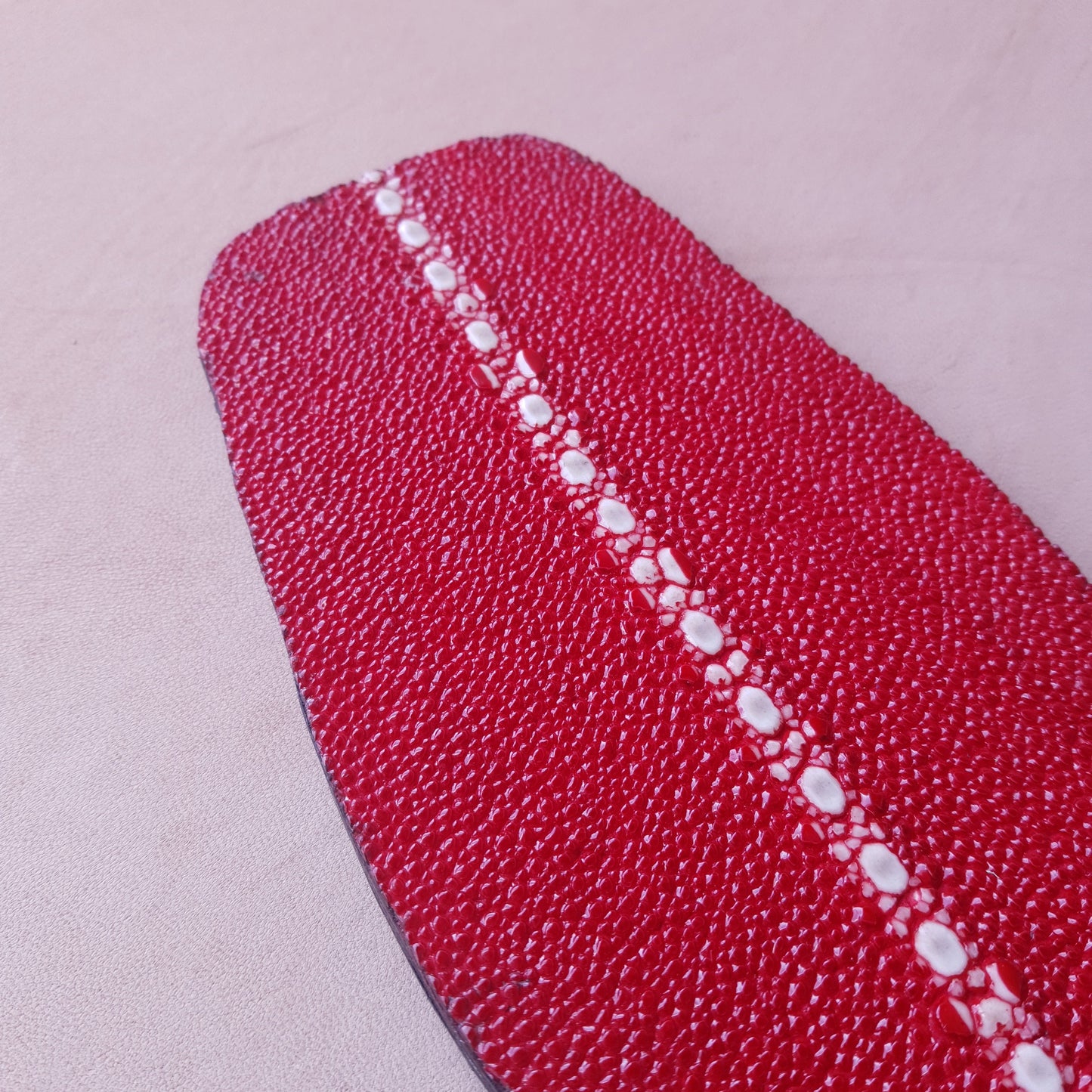 Paddle Galuchat & acier - 44 cm - rouge & noir