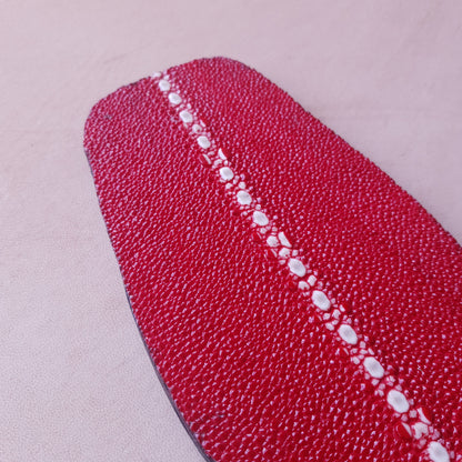 Paddle Galuchat & acier - 44 cm - rouge & noir