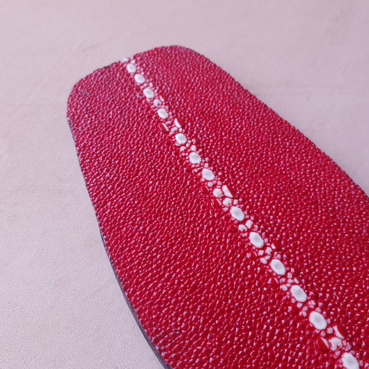 Paddle Galuchat & acier - 44 cm - rouge & noir