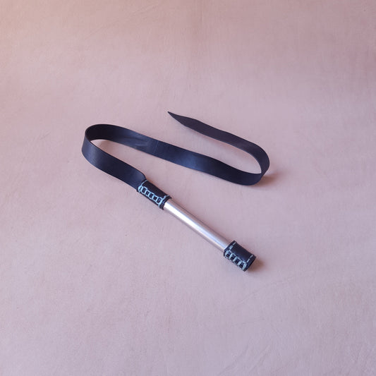 Langue de dragon caoutchouc & inox - 60 cm - noir